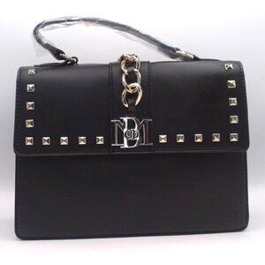 Badgley Mischka Black‎ Studded Satchel NWT